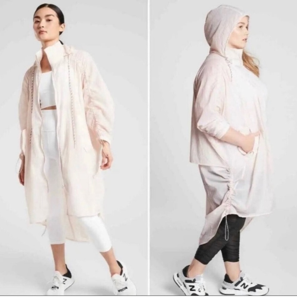 Athleta Parachute Canopy Long
Oversized Windbreaker Pink Recycled Long Small